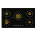 Supreme Unique Five Brass Burner Gas Hob (8mm Glass)